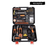 91PCS Top Quality Power Tool Drill Sets Mini Saw Utility Knife Universal Wrench Claw Hammer Kits Set Furniture